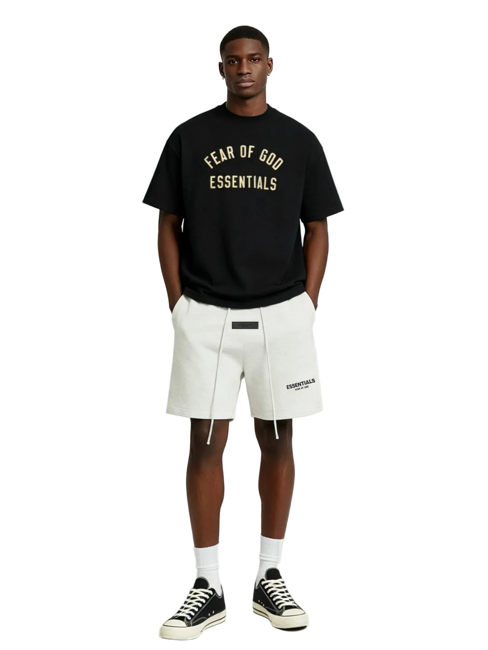 Fear of God Essentials Sweatshort Light Oatmeal - Image 3