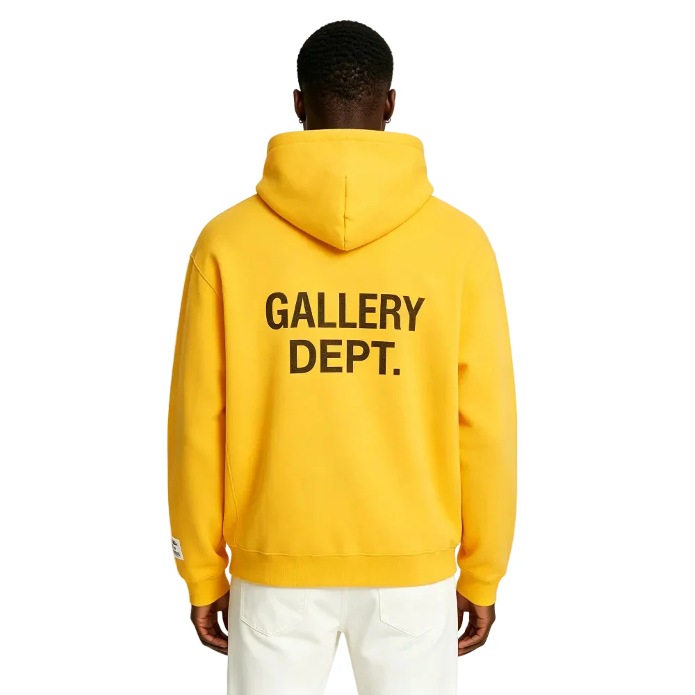 Gallery Dept. 90s GD Logo Hoodie Gold - Image 4