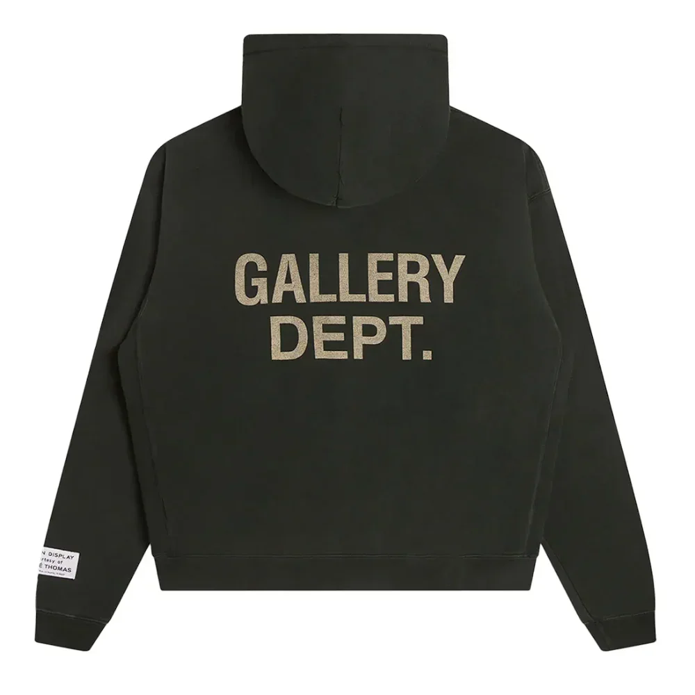 Gallery Dept. 90s GD Logo Hoodie Vintage Black - Image 2
