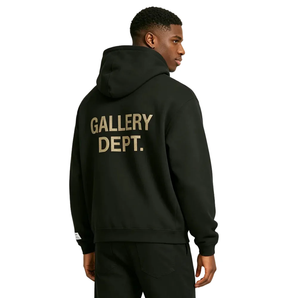 Gallery Dept. 90s GD Logo Hoodie Vintage Black - Image 4