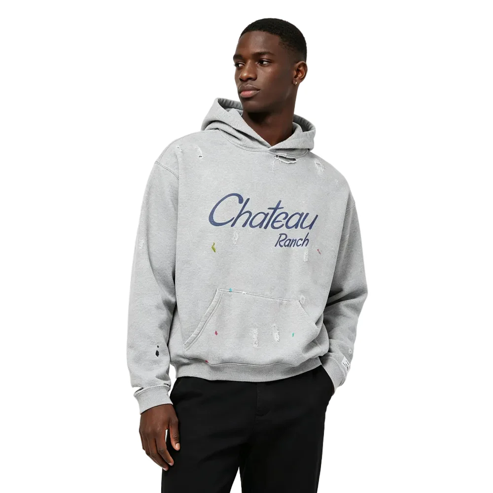 Gallery Dept.Distressed Chateau Ranch Hoodie Heather Grey - Image 2