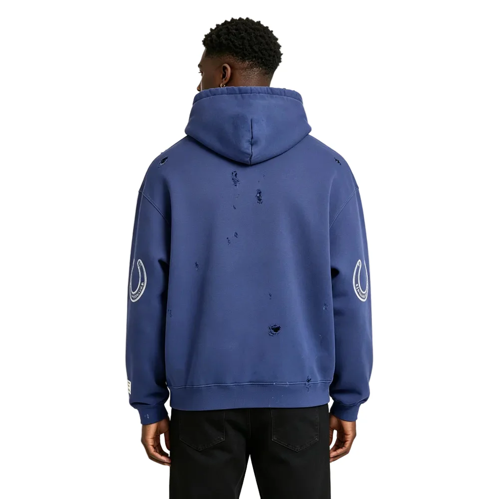 Gallery Dept. Distressed Chateau Ranch Hoodie Navy - Image 4
