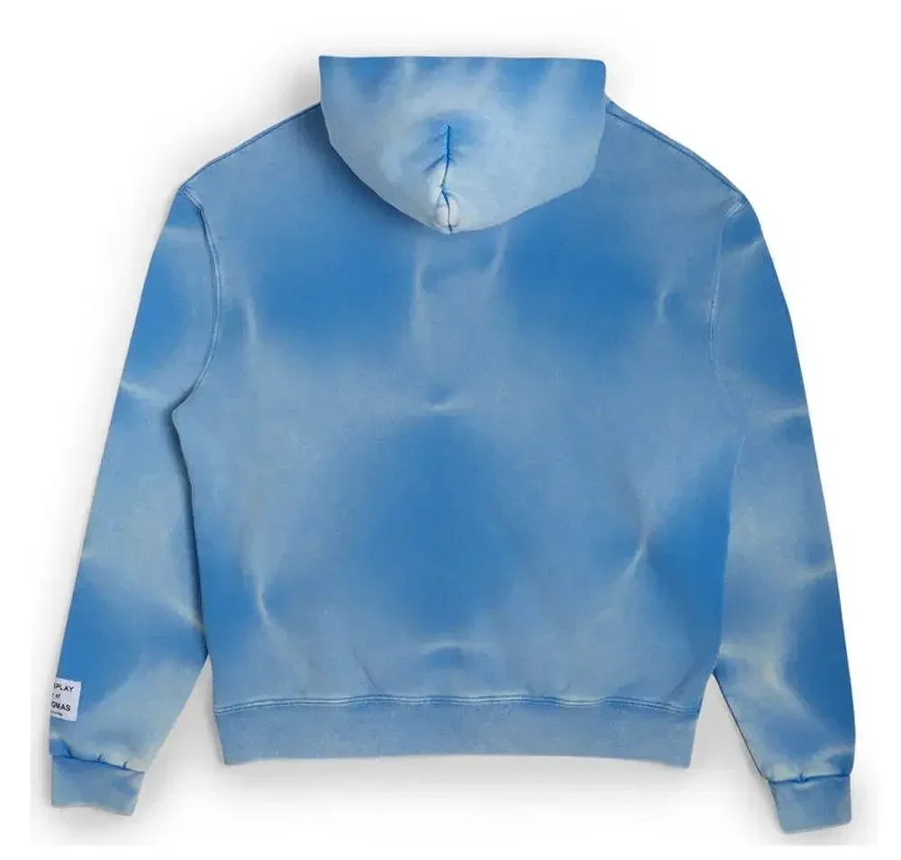 Gallery Dept. Sunfaded English Logo Zip Up Hoodie Blue - Image 2