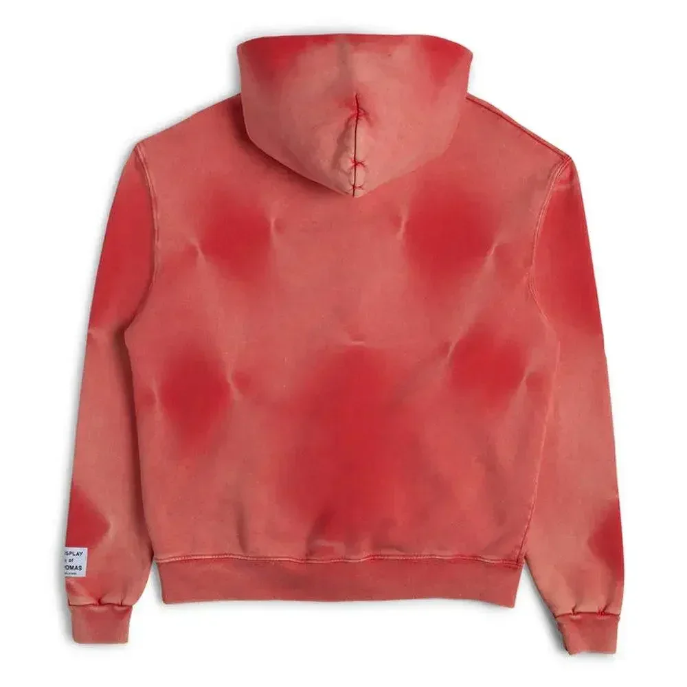 GALLERY DEPT. Sunfaded English Logo Zip-Up-Hoodie Red - Image 2