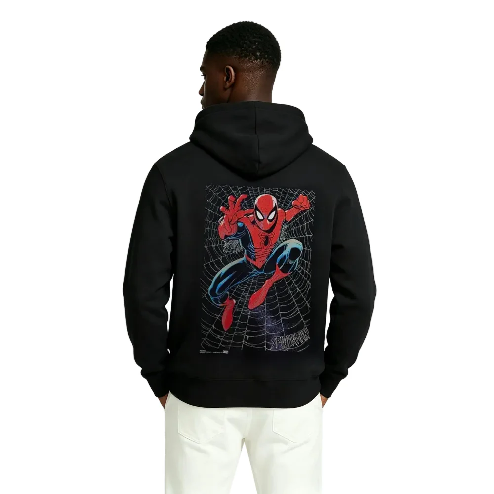 Kith For Spider-Man Web Logo Hoodie Black - Image 4