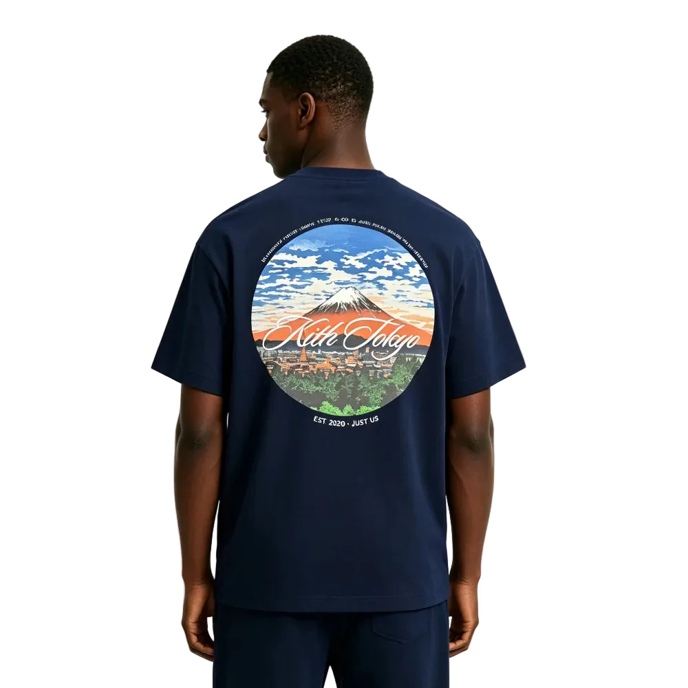 KITH TOKYO FUJI LOGO TEE Navy - Image 4