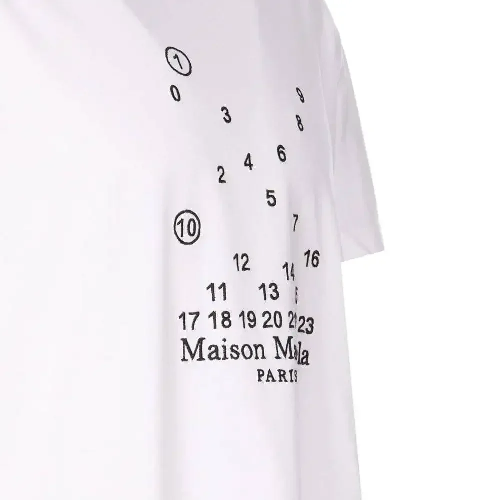Maison Margiela Embroidered Numeric Logo T-Shirt White - Image 3