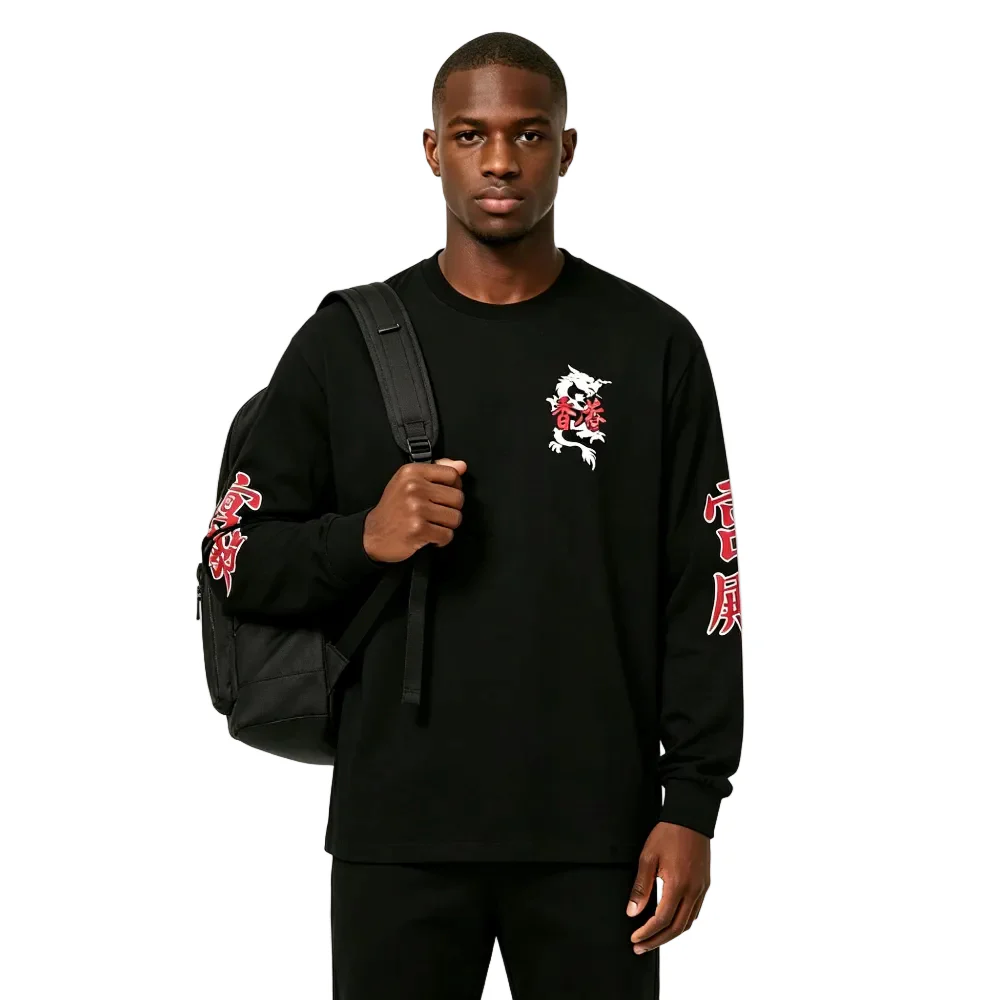 Palace Hong Kong Exclusive Yin Yang L S Tee Black - Image 3