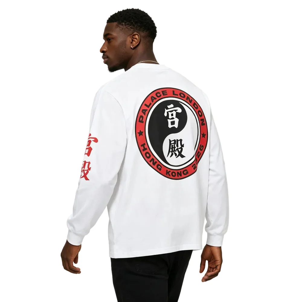 Palace Hong Kong Exclusive Yin Yang L S Tee White - Image 4
