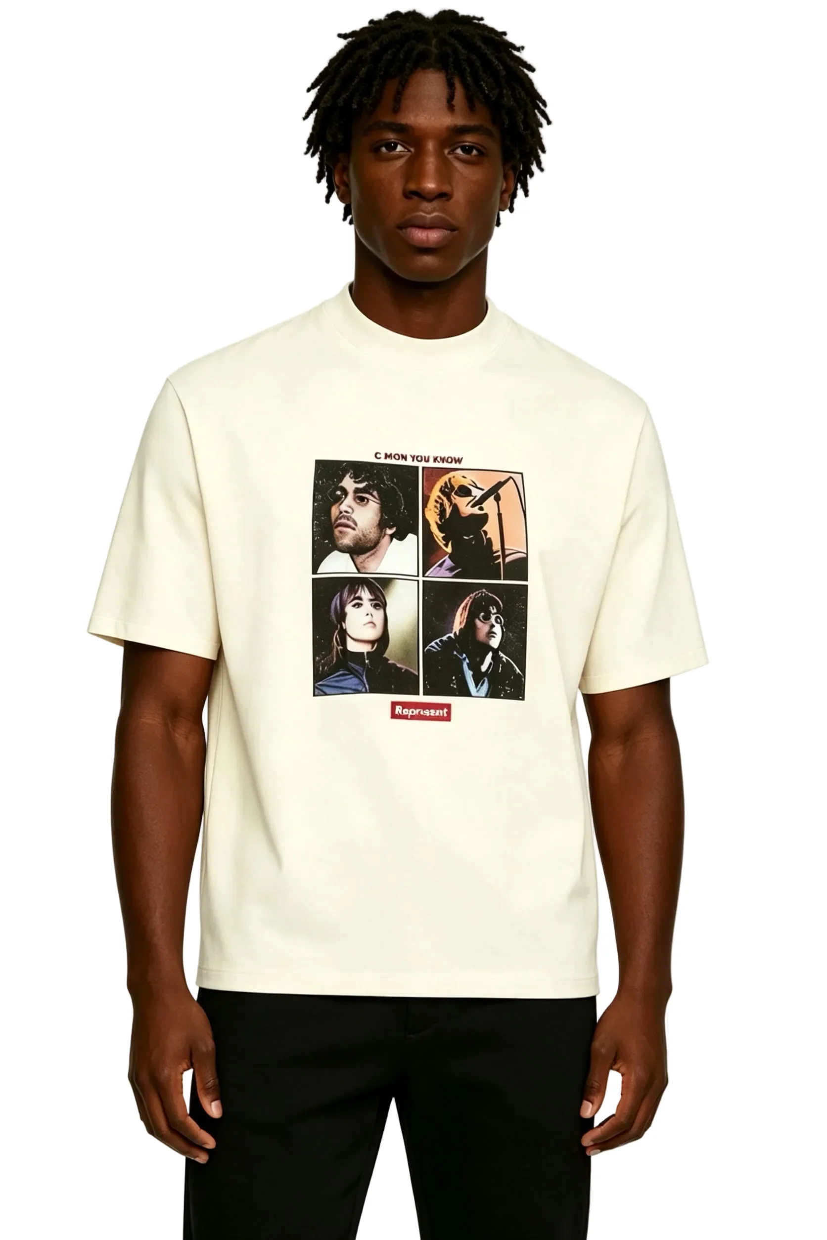 Represent Liam Gallagher Cmon You Know Vintage Tee White - Image 3