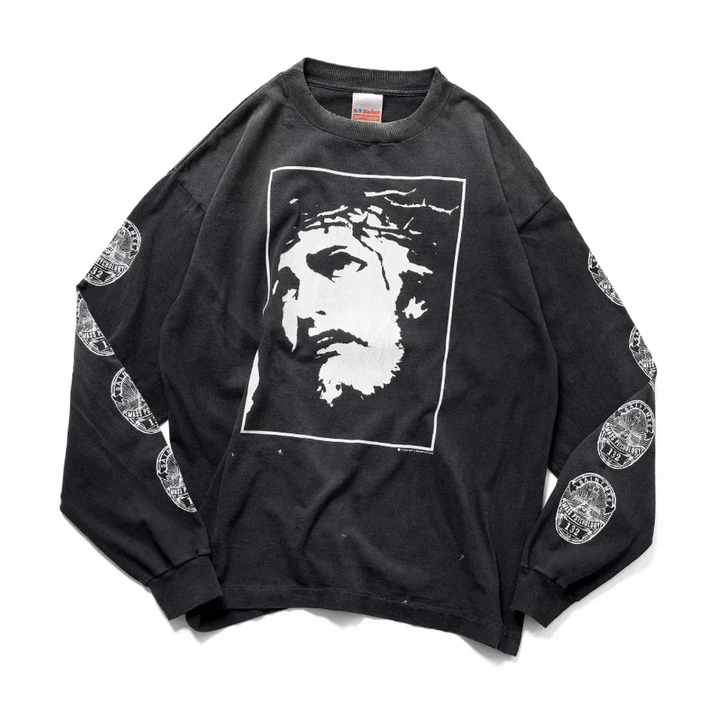 SAINT Mxxxxxx LS TEE / LOVE SAINT BLACK - Image 3