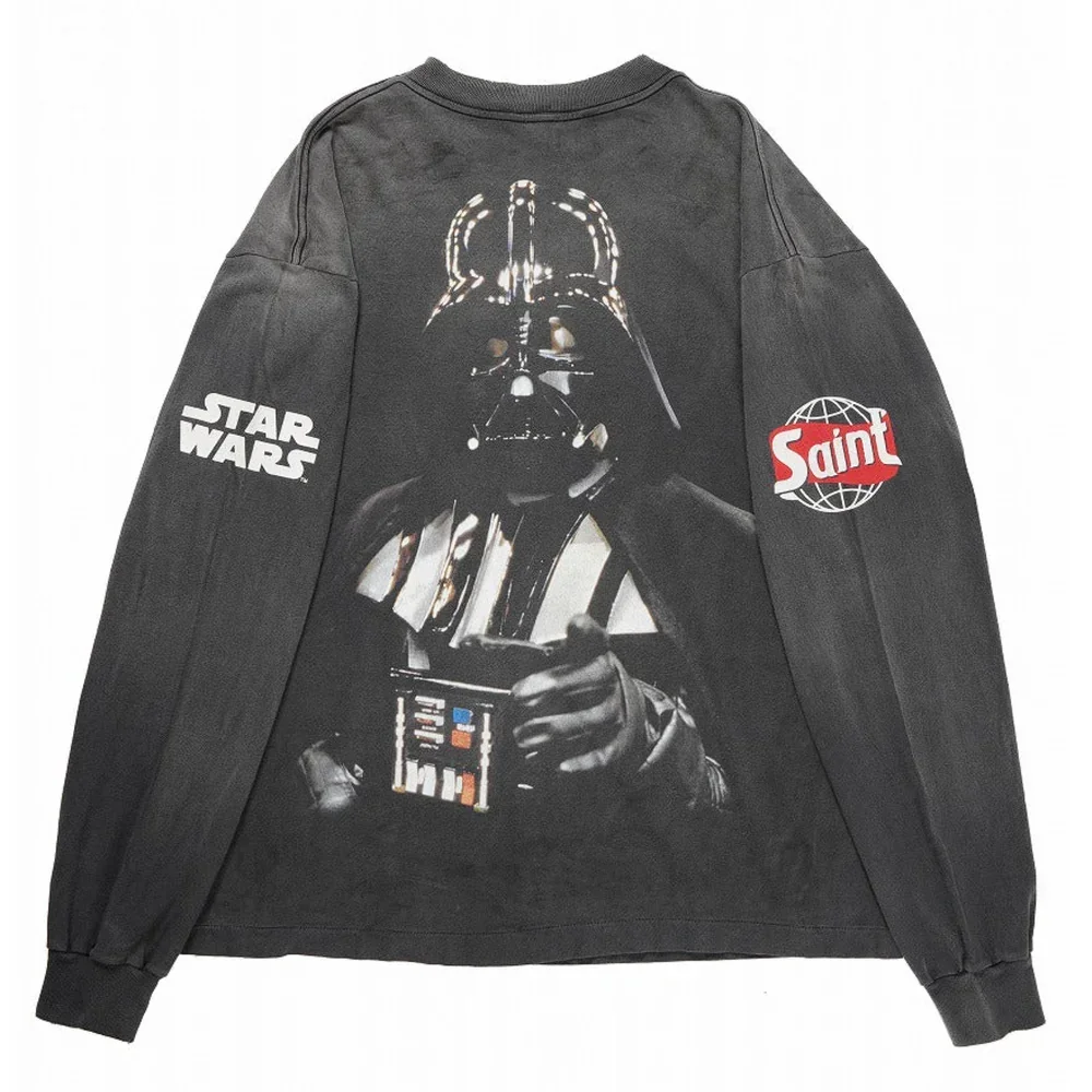 SAINT Mxxxxxx STAR WARS LS TEE /DARTHVADER BLACK - Image 2