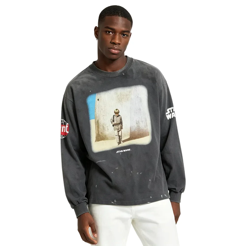 SAINT Mxxxxxx STAR WARS LS TEE /DARTHVADER BLACK - Image 3