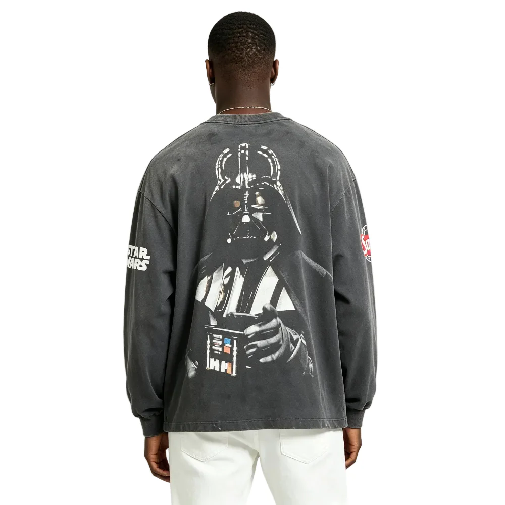 SAINT Mxxxxxx STAR WARS LS TEE /DARTHVADER BLACK - Image 4