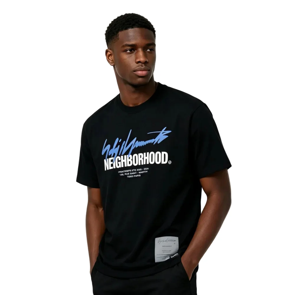 YOHJI YAMAMOTO Black NEIGHBORHOOD Edition SS-2 T-shirt - Image 3